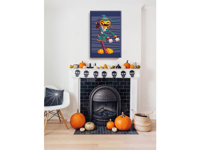 Awkward Styles Halloween Canvas Wall Art Pumpkin Scarecrow Home Decor Prints