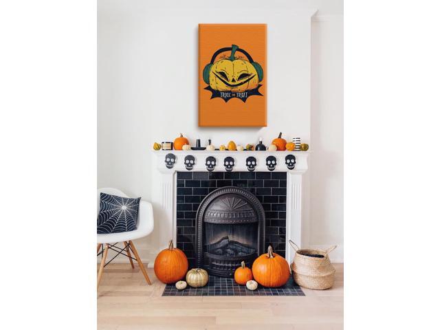 Awkward Styles Halloween Canvas Wall Art Pumpkin Music Home Decor Prints