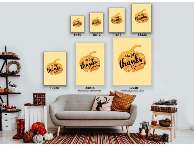 Awkward Styles Thanksgiving Canvas Wall Art Pumpkin Home Decor Prints