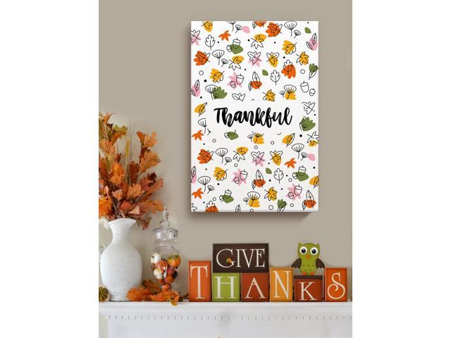 Awkward Styles Thanksgiving Canvas Wall Art Thankful Quote Home Decor Prints
