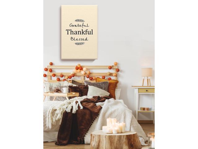 Awkward Styles Thanksgiving Canvas Wall Art Grateful Thankful Blessed Quote Home Decor Prints