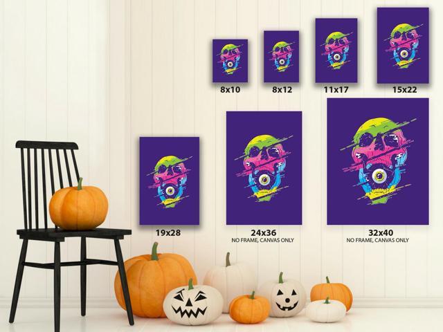 Awkward Styles Skull Canvas Wall Art Psychedelic Eye Home Decor Prints