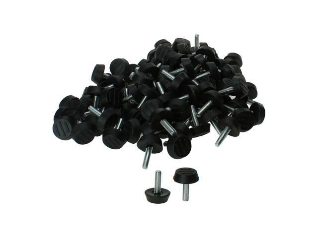 M6 x 20 x 25mm Furniture Glide Leveling Feet Floor Protector for Desk Leg 120pcs