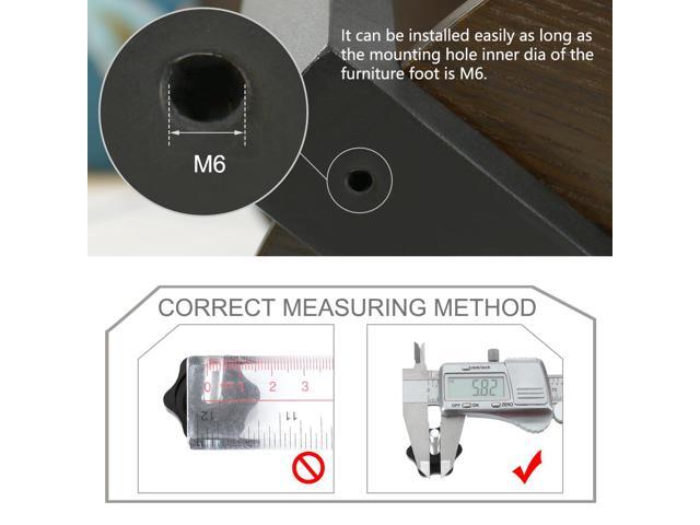 M6 x 35 x 32mm Leveling Feet Adjustable Leveler for House Cabinet Leg 10pcs