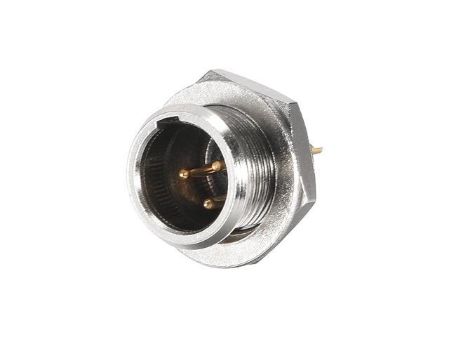 Mini 3 Pin XLR Male Socket Microphone Chassis Panel Mount Aviation Circular Connector 4Pcs