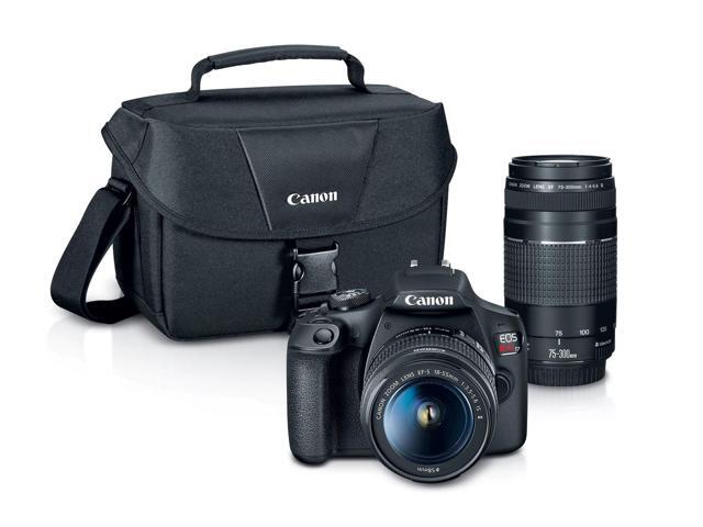 Canon - EOS Rebel T7 DSLR Video Two Lens Kit with EF-S 18-55mm and EF 75-300mm Lenses - Black - image 5