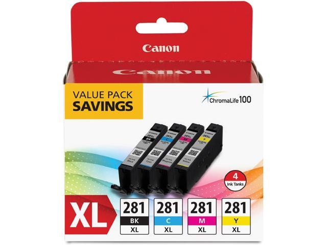 Canon - CLI-281 XL 4-Pack High-Yield - Black, Cyan, Magenta & Yellow Ink Cartridges - Black/Cyan/Magenta/Yellow - image 4