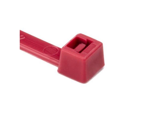 HellermannTyton 111-00468 UV Resistant Cable Tie, 8' Long, UL Rated, 50lb Tensile Strength, PA66UV, Red, 100/pkg