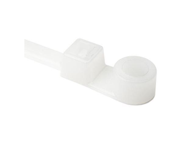 HellermannTyton T50MR9X2 Screw-Mount Cable Tie, 8.5' Long, #10 Screw, 1.8' Max Bundle Dia, 50lb, PA66, Natural, 25/pkg