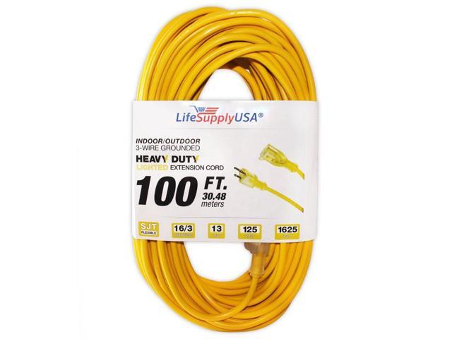 16/3 100 ft. SJTW Lighted End Heavy Duty Extension Cord (100 feet)