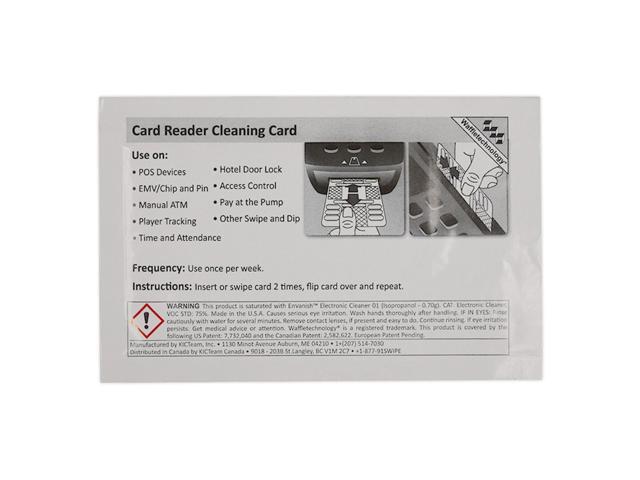 kicteam waffletechnology smart card reader cleaning card, 40 pack