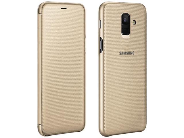 Official Samsung Flip Wallet Cover, EF-WA605 for Samsung Galaxy J6 - Gold