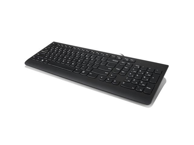 Lenovo 300 USB Keyboard, Wired, Adjustable Tilt, Ergonomic, Windows 7/8/10, GX30M39655, Black