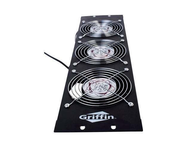 GRIFFIN Rackmount Cooling Fan 3U Ultra-Quiet Triple Exhaust Fans, Keep Studio Audio Equipment Gear Cool Rack Mount on Network IT System Server...