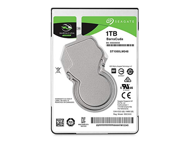 Seagate BarraCuda 1TB Internal Hard Drive HDD - 2.5 Inch SATA 6 Gb/s 5400 RPM 128MB Cache for PC Laptop - Frustration Free Packaging (ST1000LM048)...