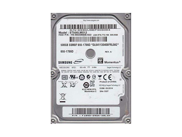 St500lm012 Seagate 500Gb 5400Rpm Sata-300 2.5Inch 8Mb Cache Laptop Ha (ST500LM012)