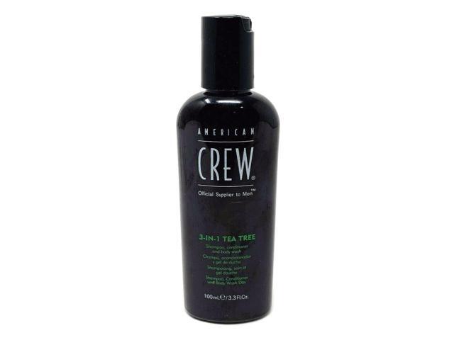 American Crew 3-In-1 Tea Tree Shampoo Conditioner Body Wash 3.3oz 100ml