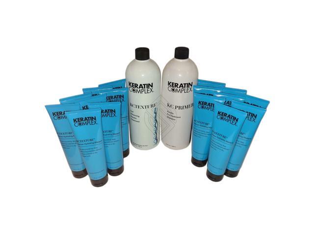 Keratin Complex KCTEXTURE System Kit 1x Curl Enhancing Keratin Treatment 33.8oz 1x KC-PRIMER Keratin Pre-Treatment Shampoo 33.8oz 16x Intense...
