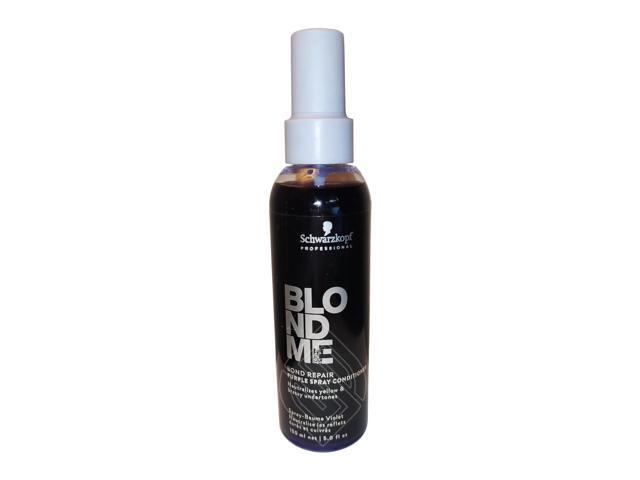 Schwarzkopf BlondMe Bond Repair Purple Spray Conditioner Neutralizes Yellow And Brassy Undertones 5oz 150ml