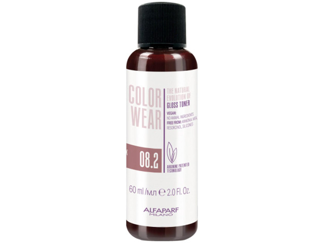 Alfaparf Milano The Natural Evolution Of Gloss Toner Color Wear 08.2 Soft Light Violet Blonde Liquid Demi Hair Color 2oz 60ml