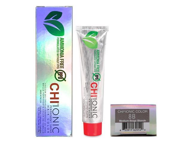 ZZRST Farouk CHI Ionic Permanent Shine Color Medium Beige Blonde 8B 3 Ounce