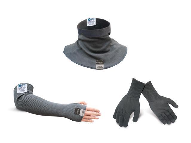 Kevlar Cut Resistance Neck Protector, 18" Sleeve & Cut4 Glove (EN388 Certified)