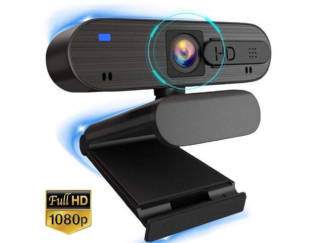 1080P Webcam with Microphone & Privacy Cover, Ultra HD Pro Web Camera for Computer Desktop Laptop PC, USB 2.0 60FPS 4K Streaming Webcam for Video.