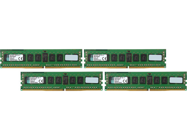 Kingston 32GB (4 x 8GB) 288-Pin DDR4 SDRAM ECC Registered DDR4 2133 (PC4 17000) Server Memory Model KVR21R15S4K4/32