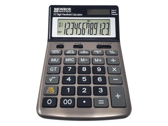 UPC 765148000137 product image for Monroe Handheld 12-Digit Paperless Calculator with Check and Correct Functionali | upcitemdb.com