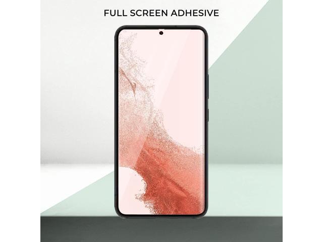 Teckroot Screen Protector For Samsung Galaxy S22 Glastic Support Fingerprint Unlock, Case Friendly Full Glue Full Coverage Screen Guard ...