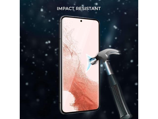 Teckroot Screen Protector For Samsung Galaxy S22 Glastic Support Fingerprint Unlock, Case Friendly Full Glue Full Coverage Screen Guard ...