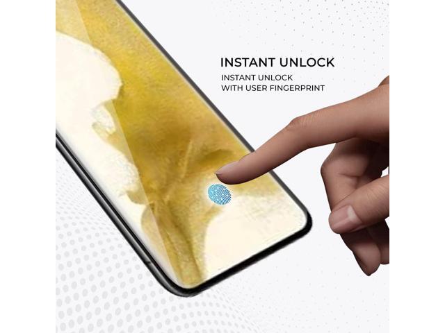 Teckroot Screen Protector For Samsung Galaxy S22 Plus Glastic Support Fingerprint Unlock, Case Friendly Full Glue Full Coverage Screen...