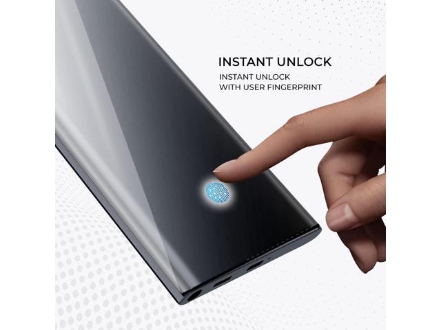 Teckroot Screen Protector For Samsung Galaxy S22 Ultra Glastic Support Fingerprint Unlock, Case Friendly Full Glue Full Coverage Screen...