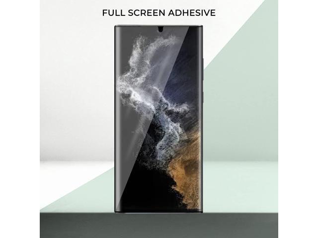 Teckroot Screen Protector For Samsung Galaxy S22 Ultra Glastic Support Fingerprint Unlock, Case Friendly Full Glue Full Coverage Screen...