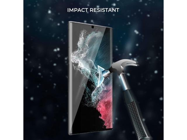 Teckroot Screen Protector For Samsung Galaxy S22 Ultra Glastic Support Fingerprint Unlock, Case Friendly Full Glue Full Coverage Screen...