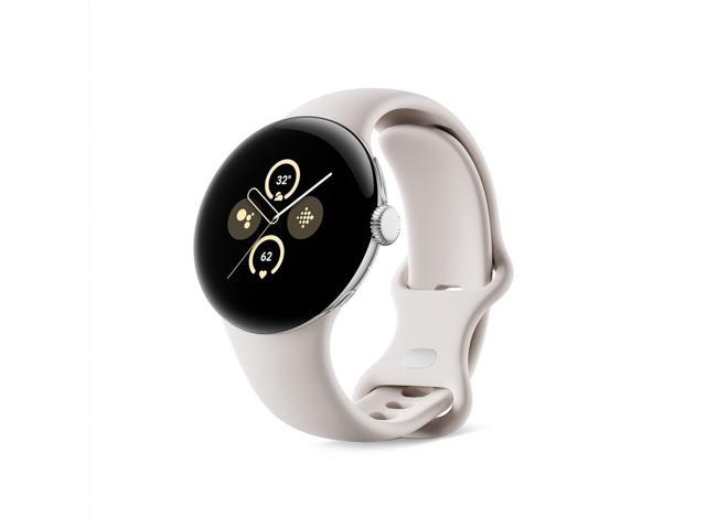 Google Pixel Watch 2 - Android Smartwatch with Fitbit Activity Tracking - Heart Rate Tracking Watch - WiFi, Silver Case - Porcelain Band