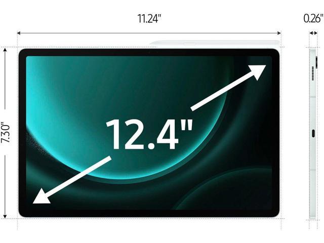SAMSUNG Galaxy Tab S9 FE+ Tablet 256GB 12GB RAM Unlocked 12.4 IPS LCD Screen, Wi-Fi, with S-Pen - Mint