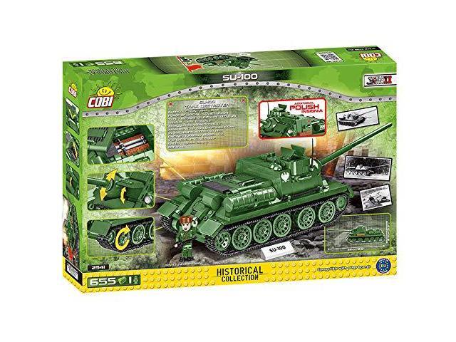 COBI Historical Collection WWII Soviet SU-100 SPG Tank Destroyer Vehicle Model Building Block Set # 2541