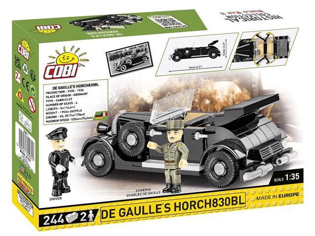 COBI TOYS World War II Charles De Gaulle's Horch 830BL Vehicle - Model WW2 Interlocking Building Block Set # 2261