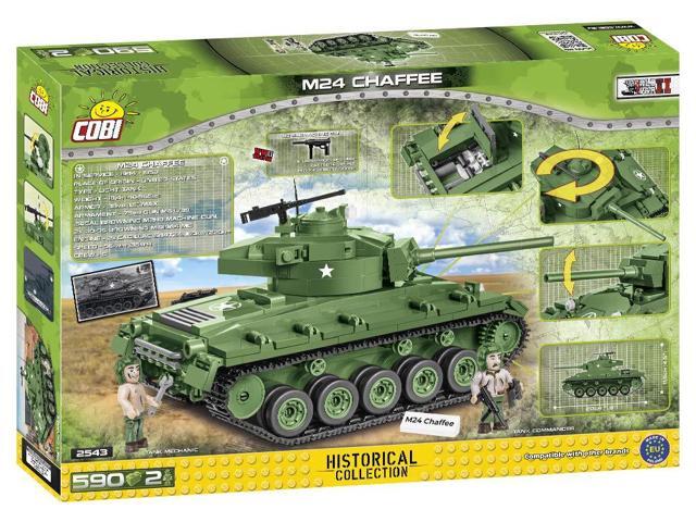 COBI TOYS World War II M24 Chaffee Army Tank - Model WW2 Interlocking Building Block Set # 2543