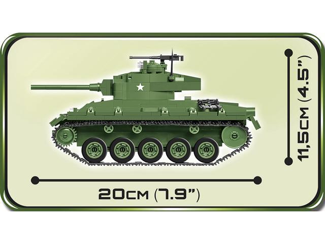 COBI TOYS World War II M24 Chaffee Army Tank - Model WW2 Interlocking Building Block Set # 2543