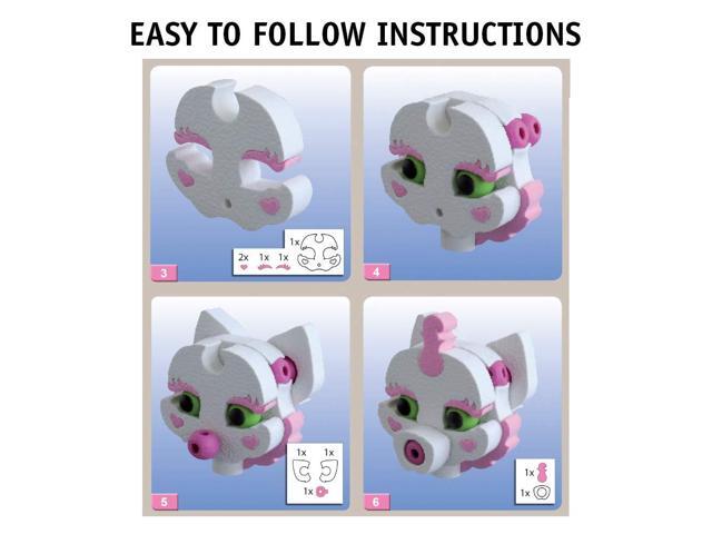Bloco Toys Cat & Kitten STEM Toy DIY Building Construction Set (180 Pieces)