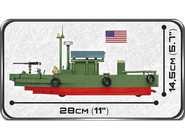 COBI TOYS Historical Collection Vietnam War Riverine PBR Patrol Boat River MK II Ship - Model Interlocking Building Block Set # 2238