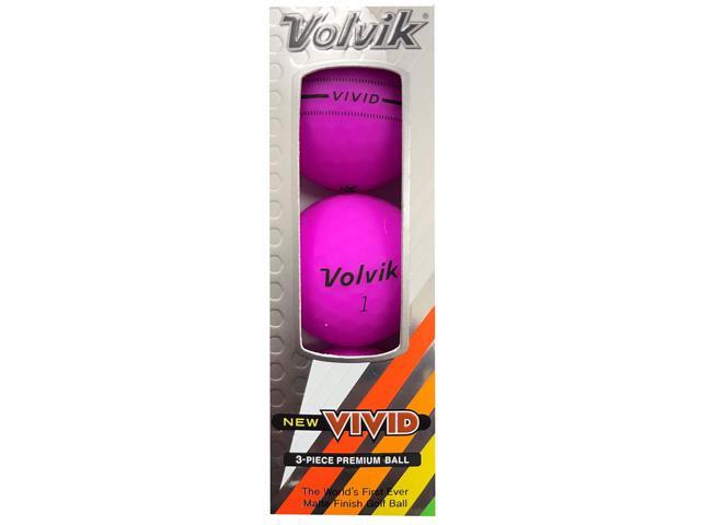 Vivid 12 Golf Balls - Matte Finish For Visibility - 1 Dozen - By Volvik