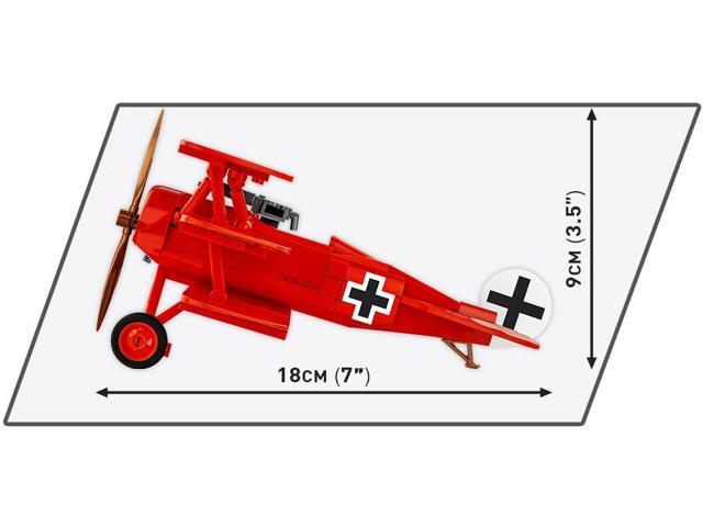 COBI Historical Collection: Great War WWI Fokker DR.1 RED Baron Fighter Plane Interlocking Building Block Set # 2996