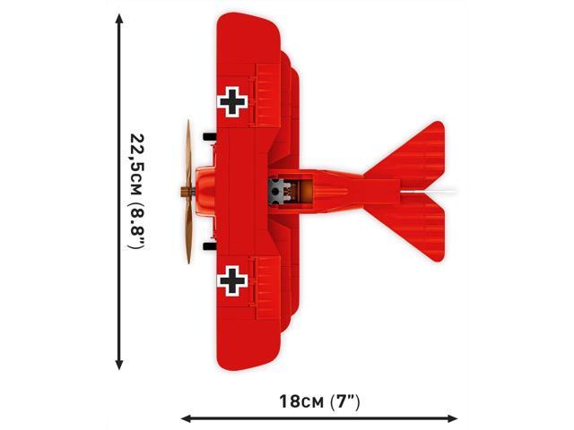 COBI Historical Collection: Great War WWI Fokker DR.1 RED Baron Fighter Plane Interlocking Building Block Set # 2996