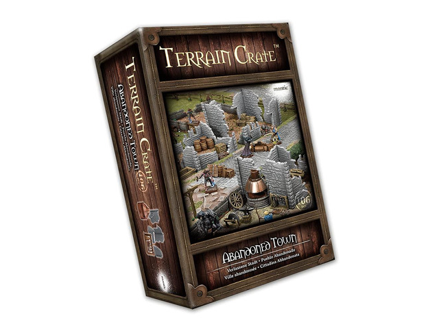 Mantic Games Terrain Crate: Abandoned Town - Tabletop Minaiture Set - Ruined Buildings