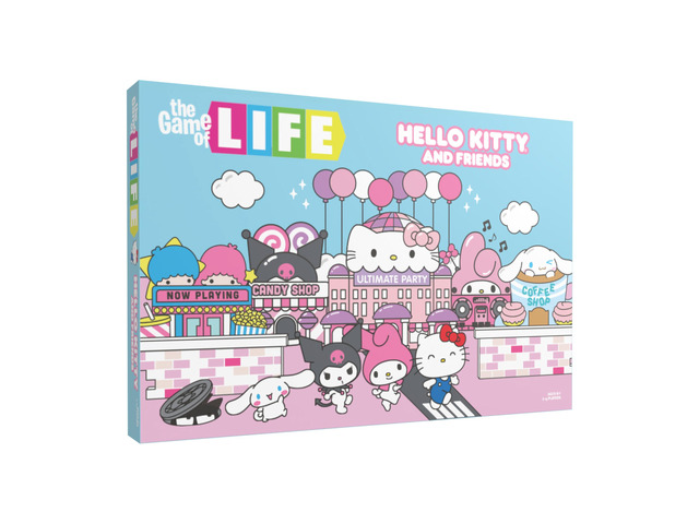 The Game of Life: Hello Kitty and Friends Board Game, Collect Apples and Buy Bows on The Way to The Ultimate Party, Play as Hello Kitty, Kuromi, &...