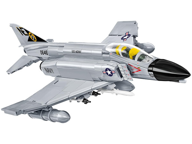 COBI Armed Forces F-4 Phantom II Aircraft Carrier Model Plane Interlocking Build