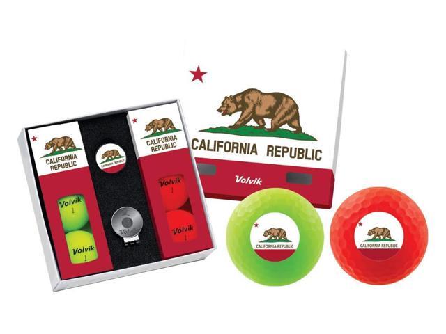 Volvik Vivid Golf Balls State Edition Gift Packs California State Golf Balls Ultimate Distance with Soft Feel High Visibility & Aerodynamic ...
